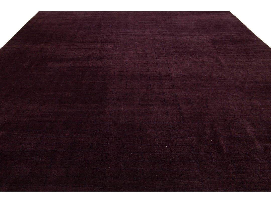 Modern Tibetan Wool and Silk Rug 12 X 12