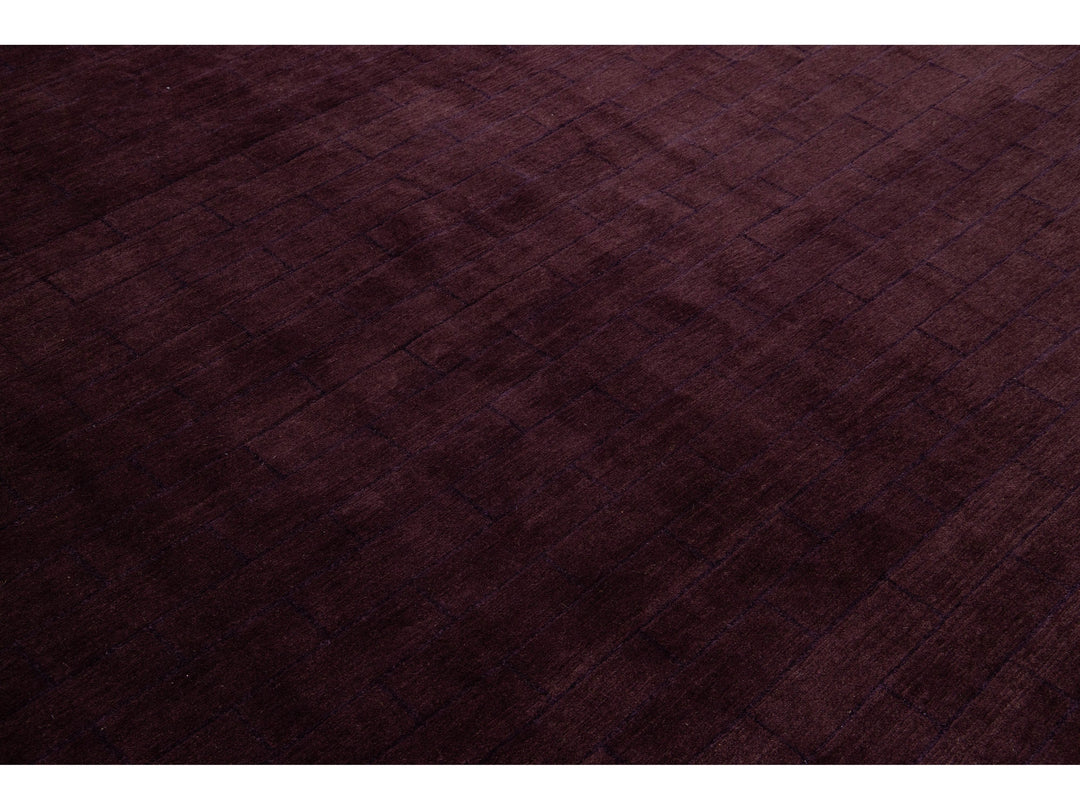 Modern Tibetan Wool and Silk Rug 12 X 12