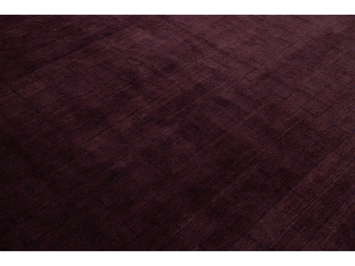 Modern Tibetan Wool and Silk Rug 12 X 12