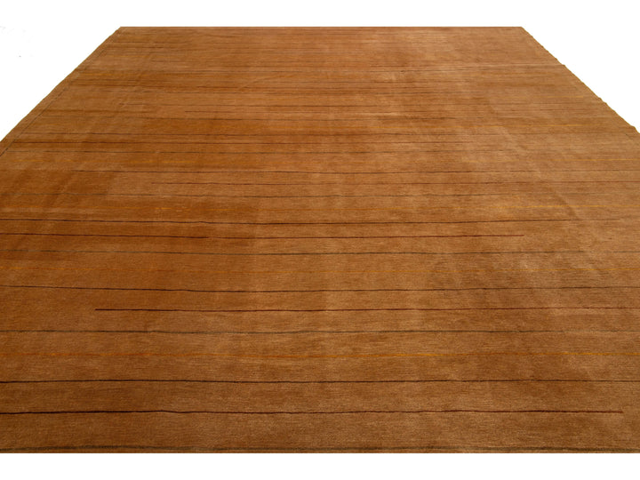 Modern Tibetan Wool and Silk Rug 12 X 14