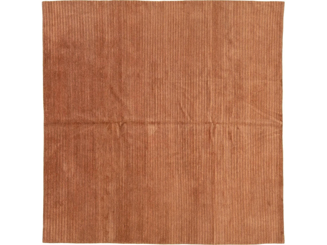 Modern Tibetan Wool and Silk Rug 8 X 8