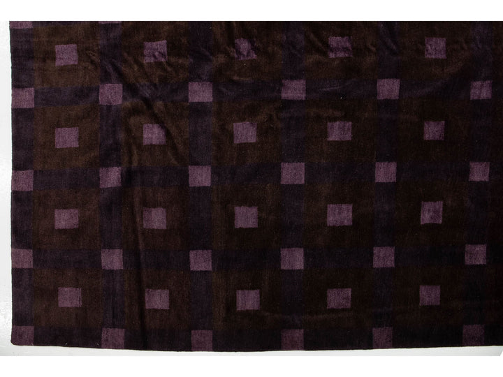 Modern Tibetan Wool and Silk Rug 13 X 13