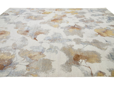 Modern Wool & Silk Rug 10 X 14