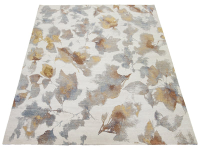 Modern Wool & Silk Rug 10 X 14