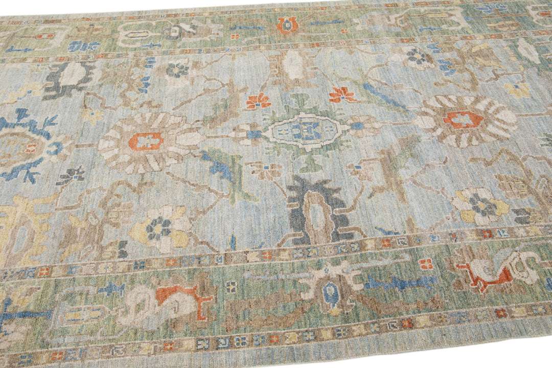 Modern Sultanabad Wool Runner 6 X 19