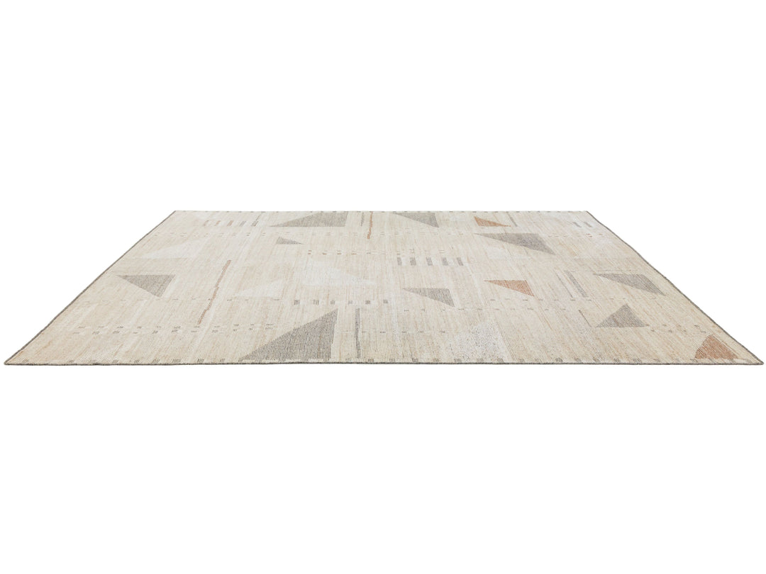Modern Moroccan Wool Rug 10 X 14
