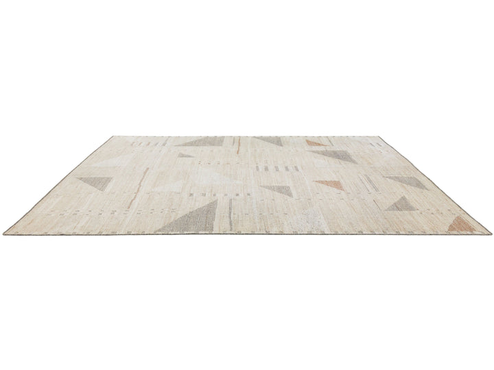 Modern Moroccan Wool Rug 10 X 14
