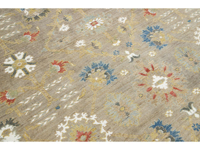 Modern Sultanabad Wool Rug 9 X 12