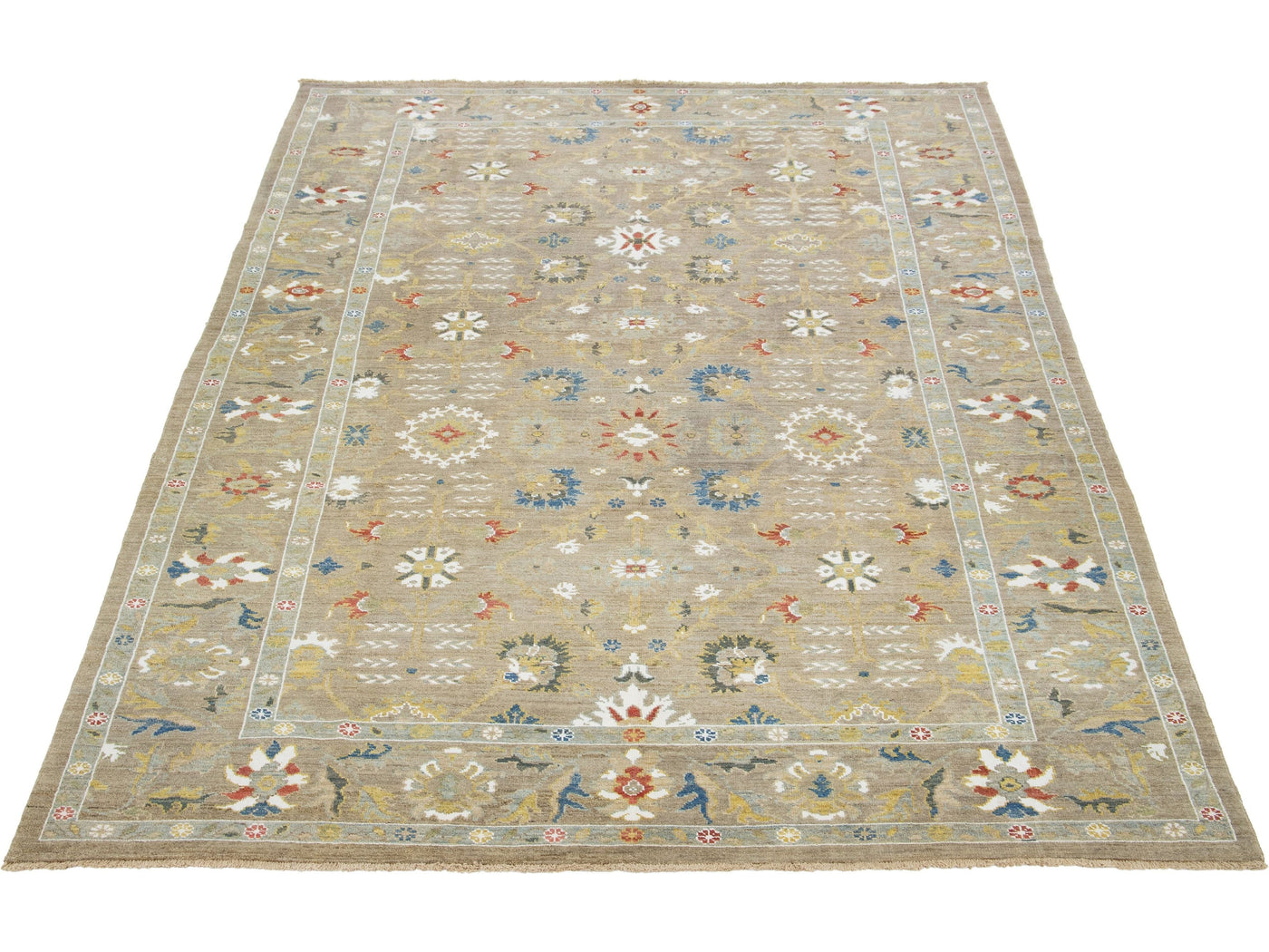 Modern Sultanabad Wool Rug 9 X 12