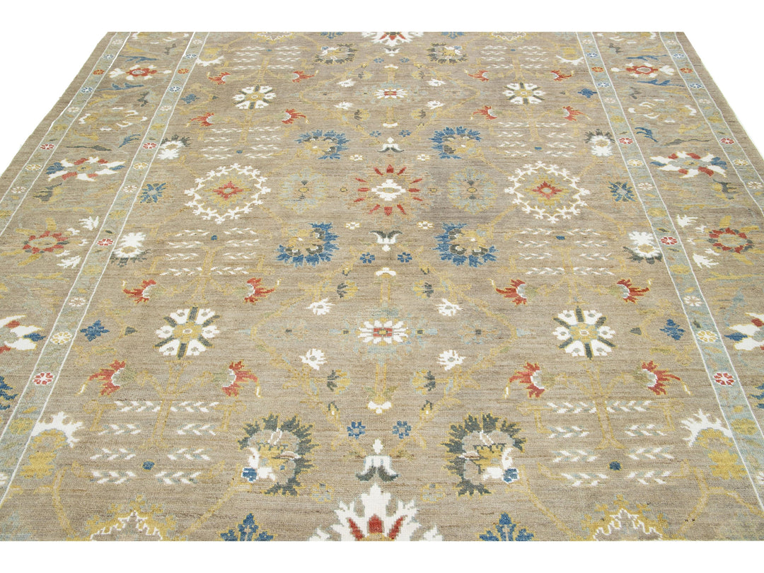 Modern Sultanabad Wool Rug 9 X 12