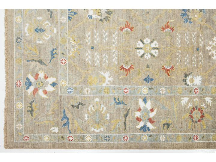 Modern Sultanabad Wool Rug 9 X 12
