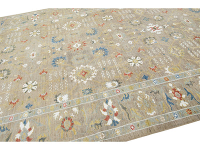 Modern Sultanabad Wool Rug 9 X 12