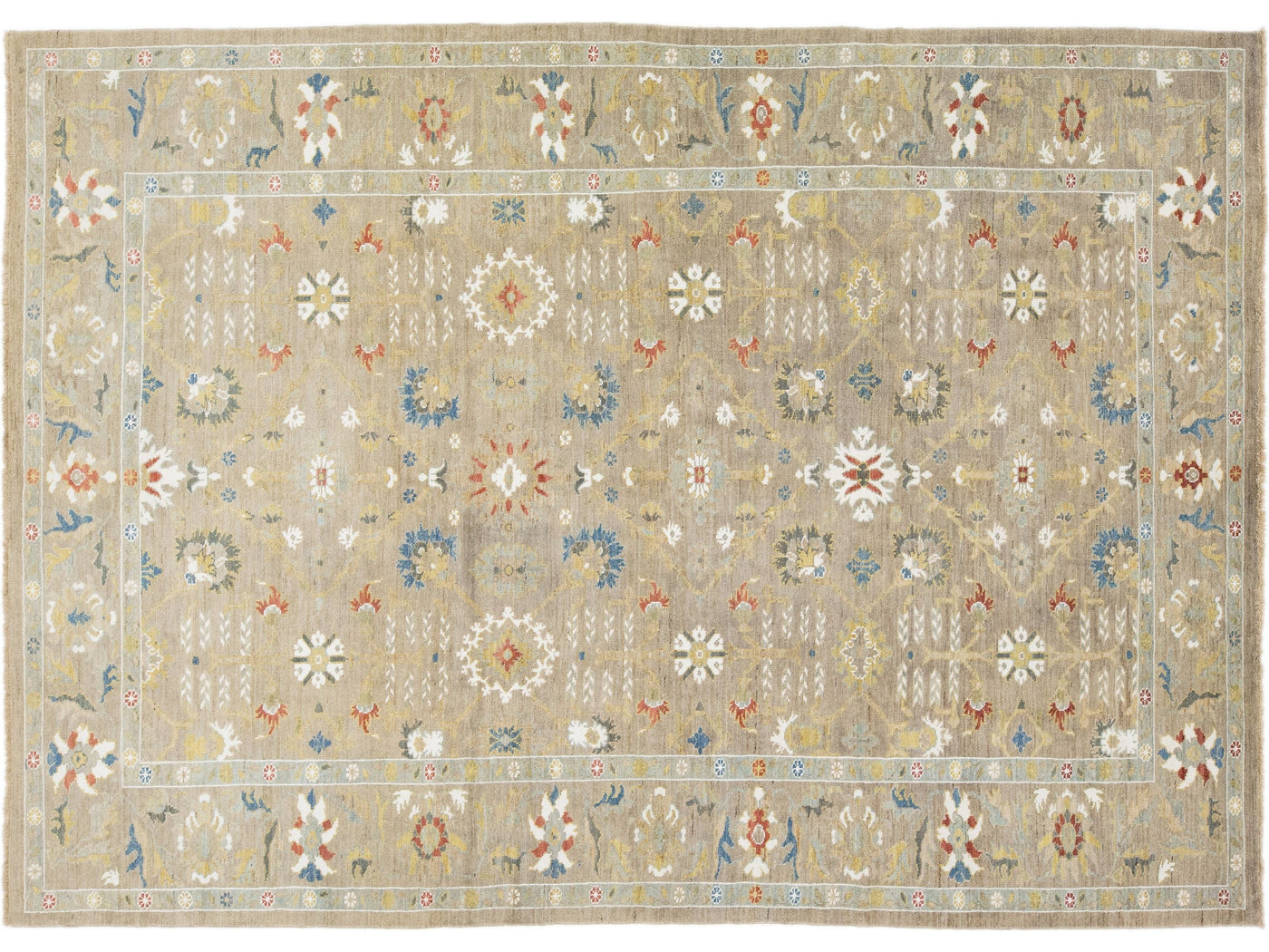 Modern Sultanabad Wool Rug 9 X 12