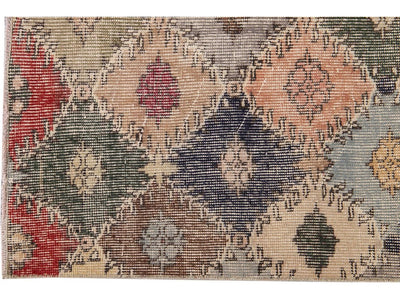 Vintage Turkish Scatter Wool Rug 4 X 7