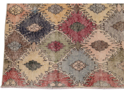 Vintage Turkish Scatter Wool Rug 4 X 7