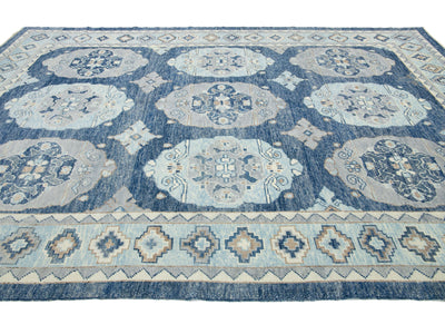 Modern Oushak Wool Rug 9 X 13