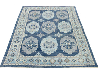 Modern Oushak Wool Rug 9 X 13