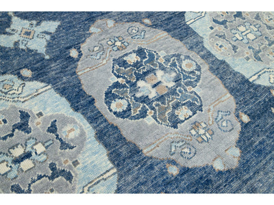 Modern Oushak Wool Rug 9 X 13