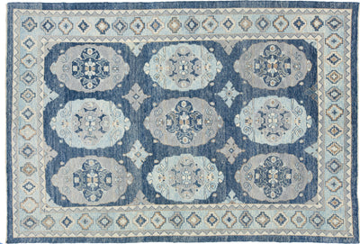 Modern Oushak Wool Rug 9 X 13