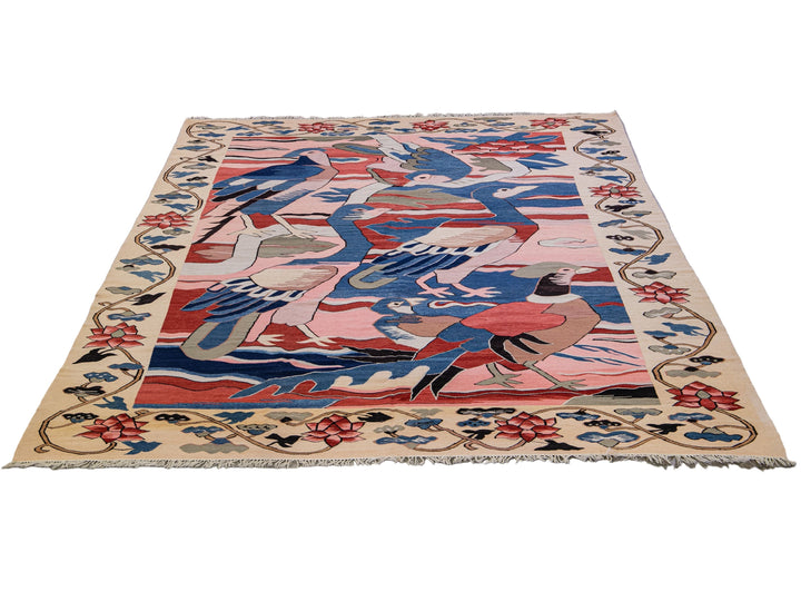 Modern Kilim Wool Rug 9 X 12