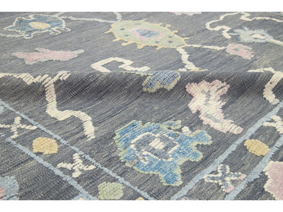 Modern Oushak Wool Rug 9 X 13