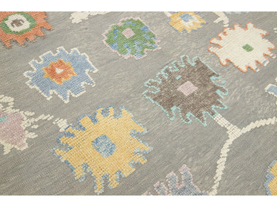 Modern Oushak Wool Rug 9 X 12