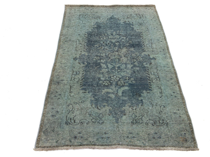 Vintage Overdyed Wool Rug 3 X 5