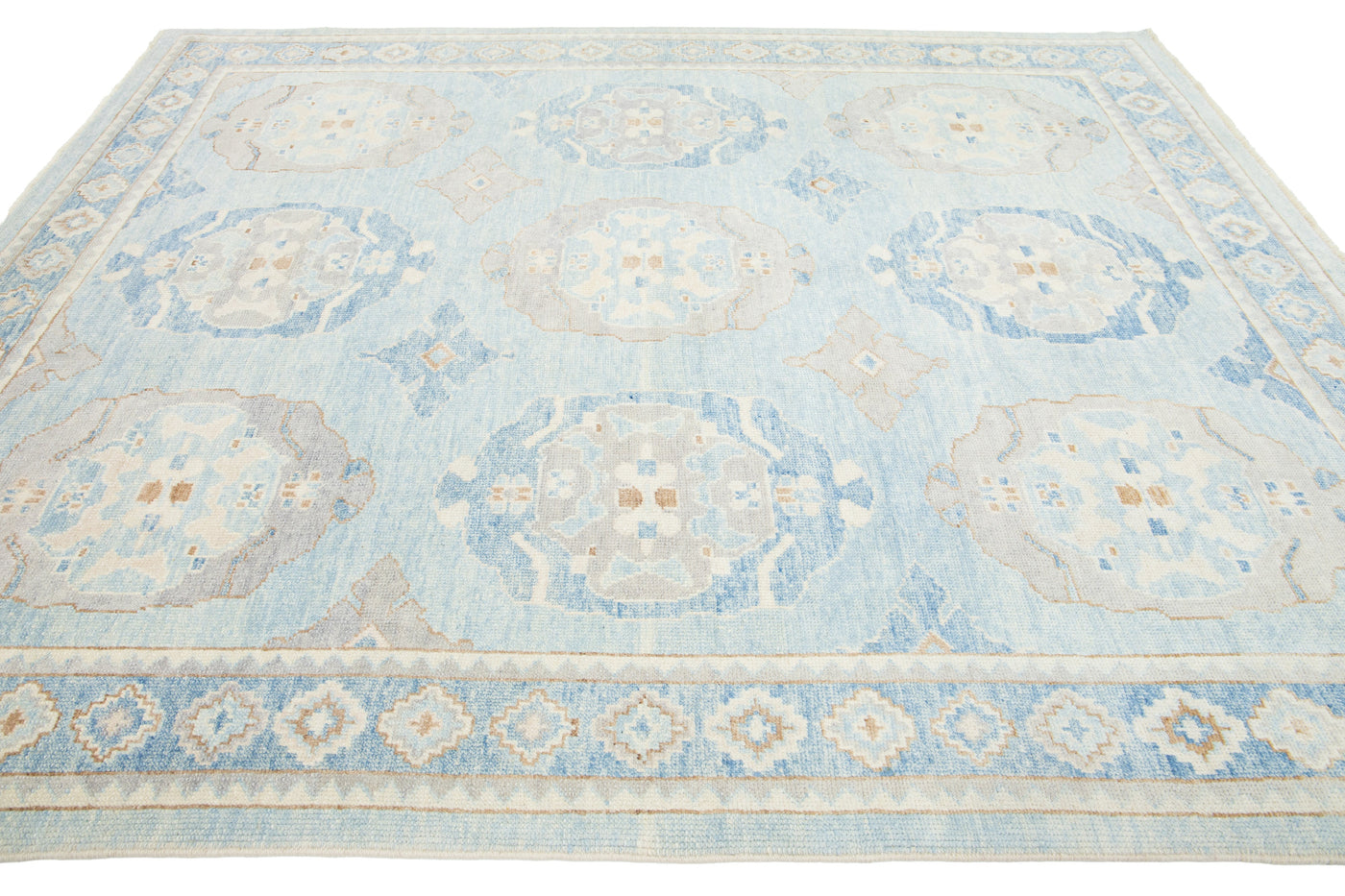 Modern Oushak Wool Rug 8 X 10