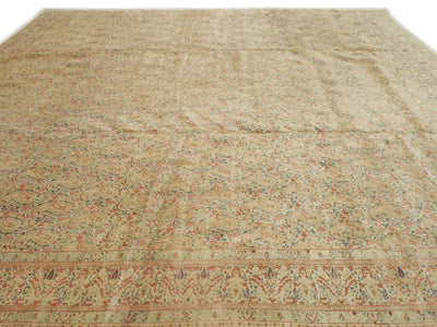 Antique Kerman Wool Rug  14 X 15