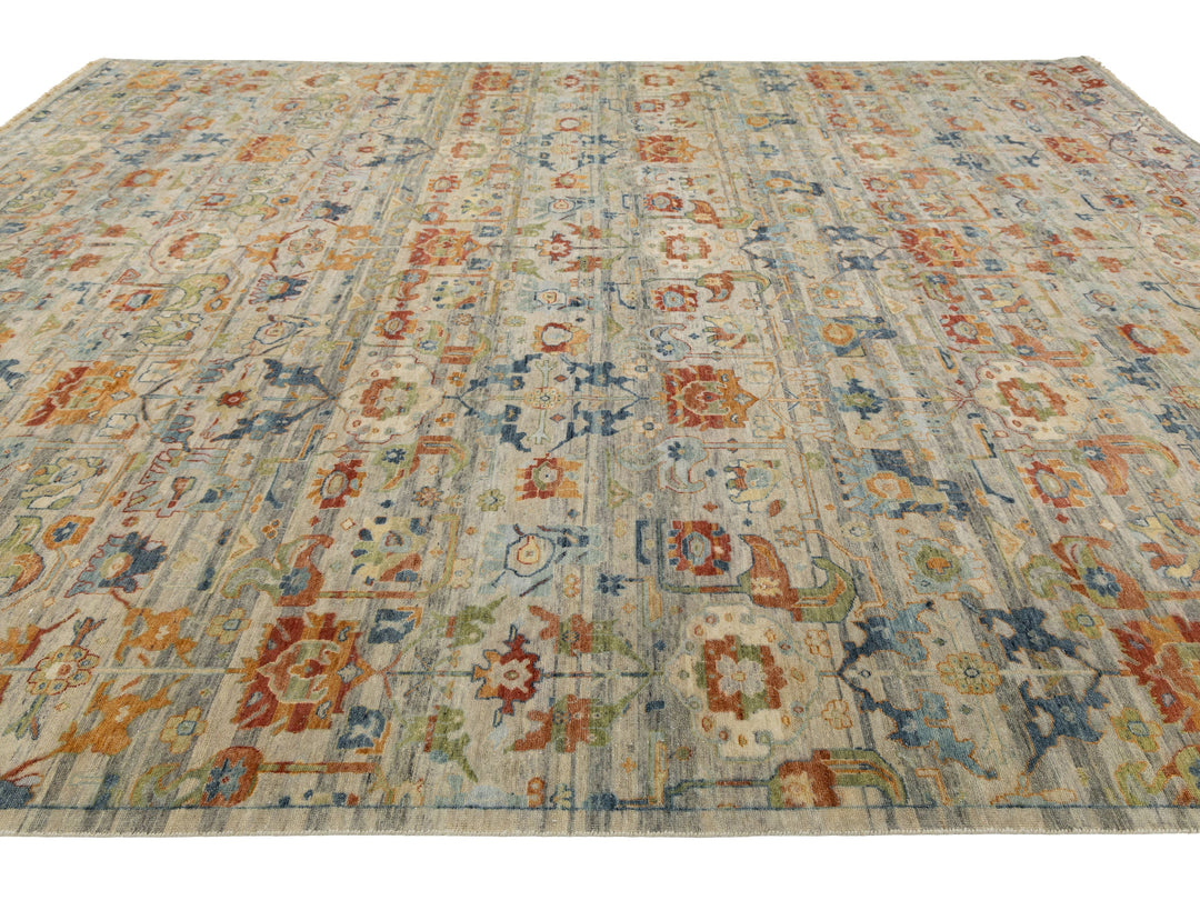 Modern Agra Wool Rug 12 X 15