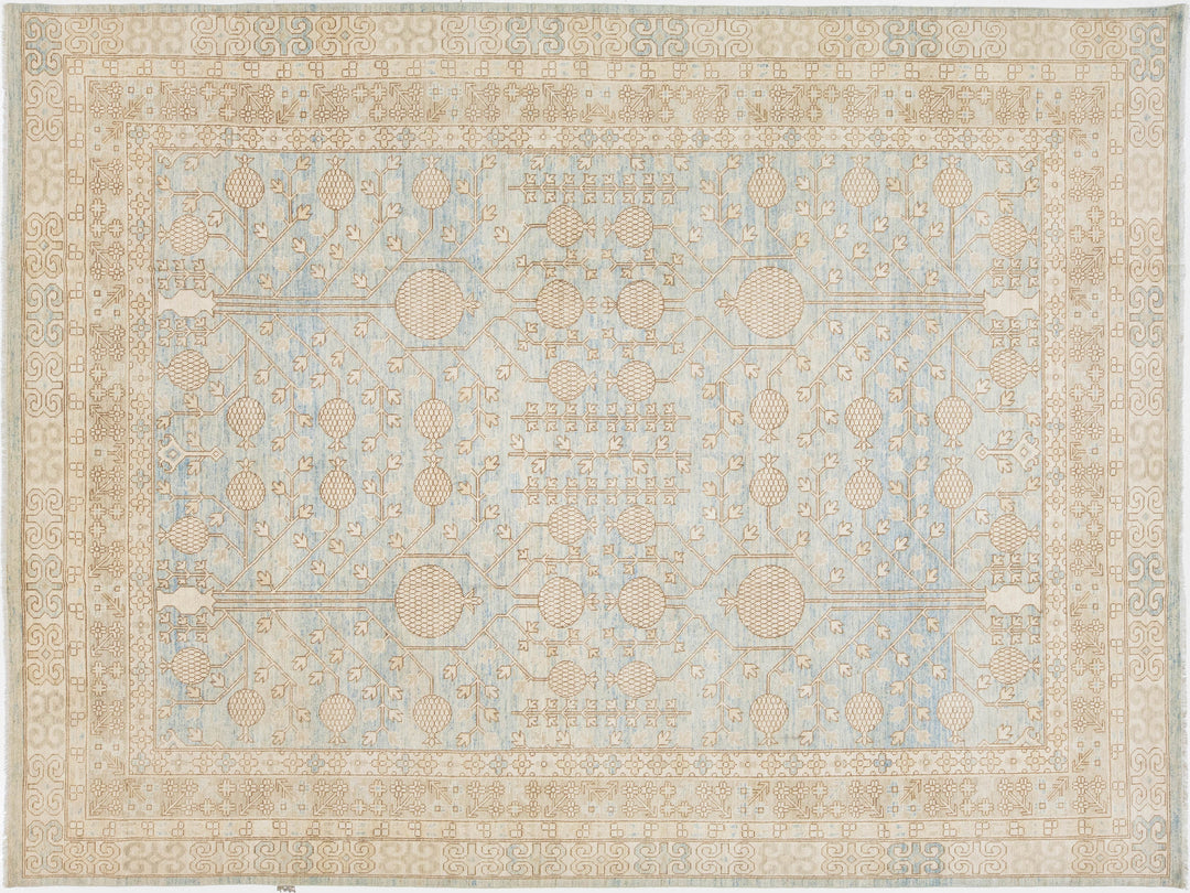 Modern Khotan Wool Rug 10 X 14