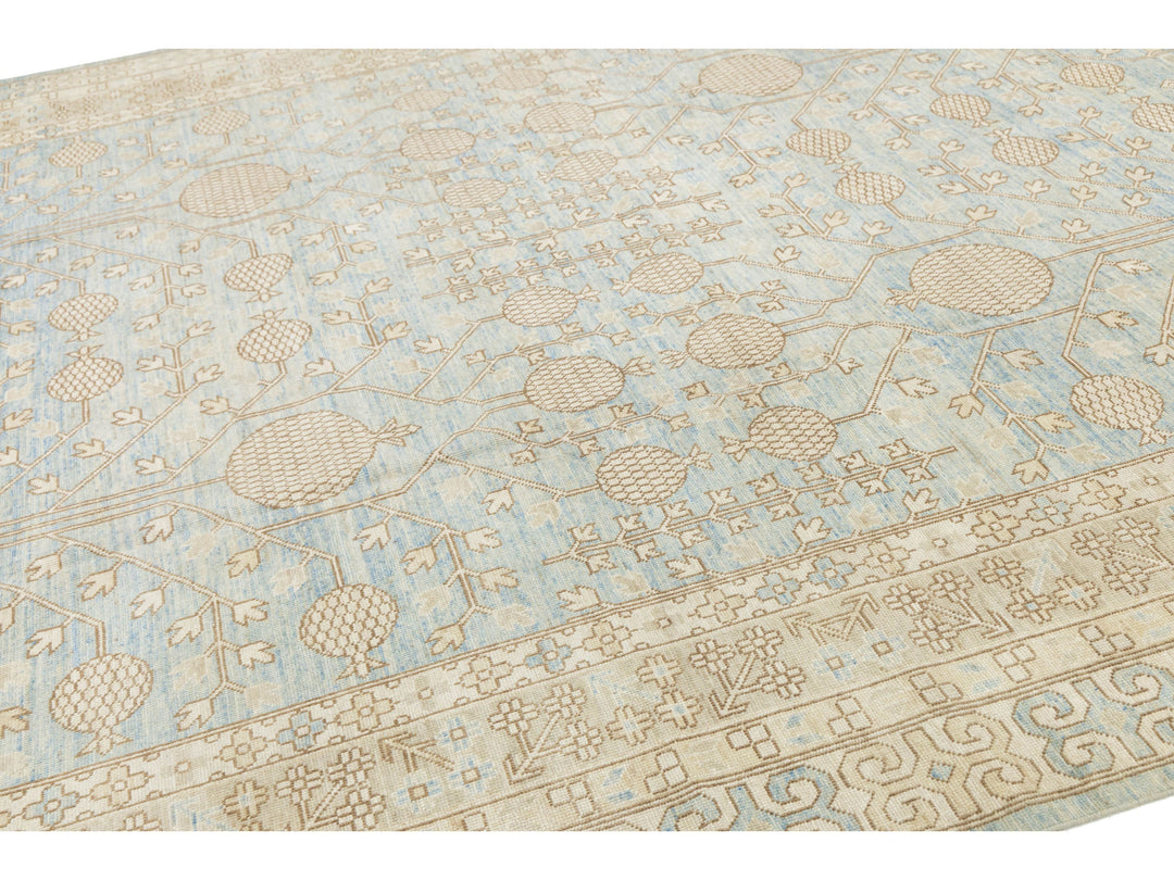 Modern Khotan Wool Rug 10 X 14