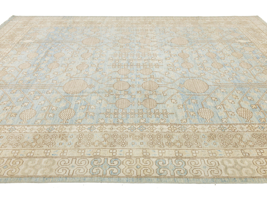 Modern Khotan Wool Rug 10 X 14