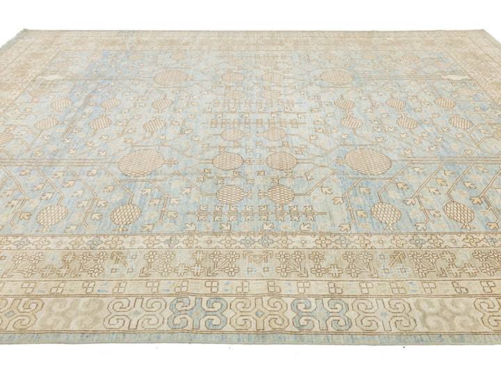 Modern Khotan Wool Rug 10 X 14