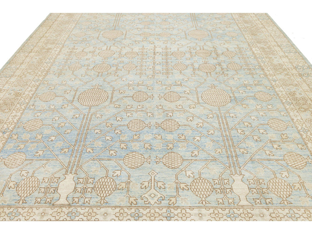 Modern Khotan Wool Rug 10 X 14