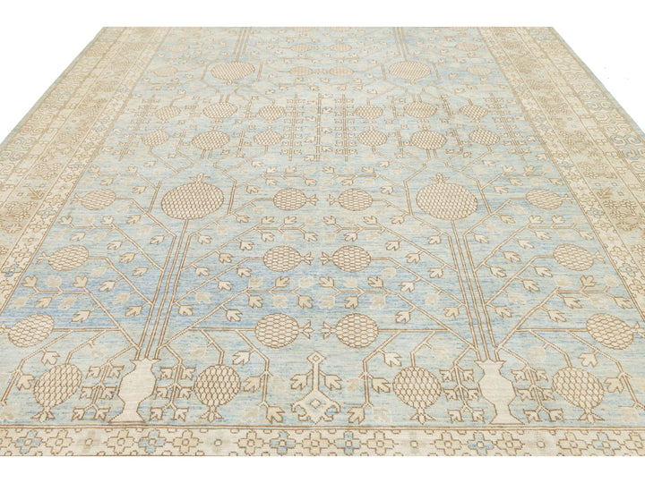 Modern Khotan Wool Rug 10 X 14