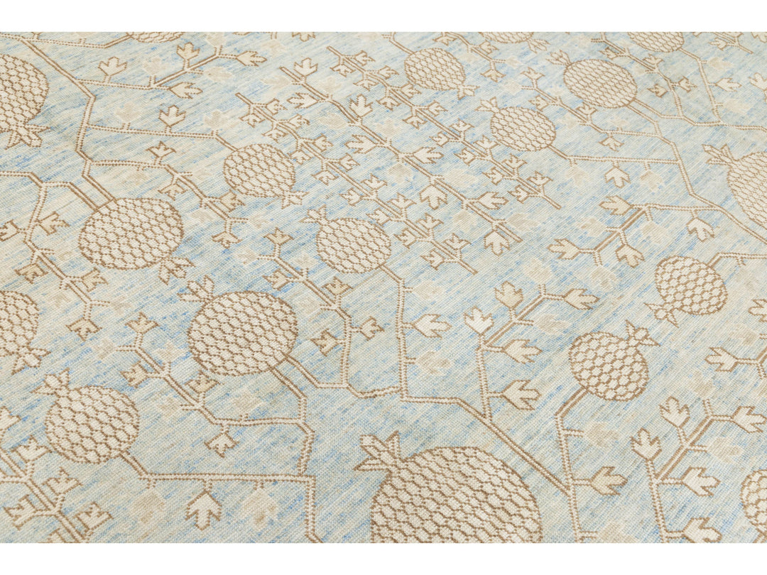 Modern Khotan Wool Rug 10 X 14