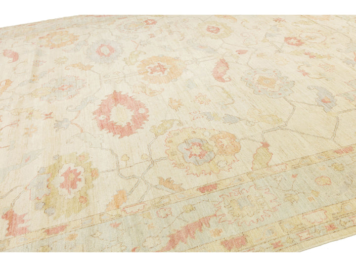 Modern Oushak Wool Rug 12 X 24