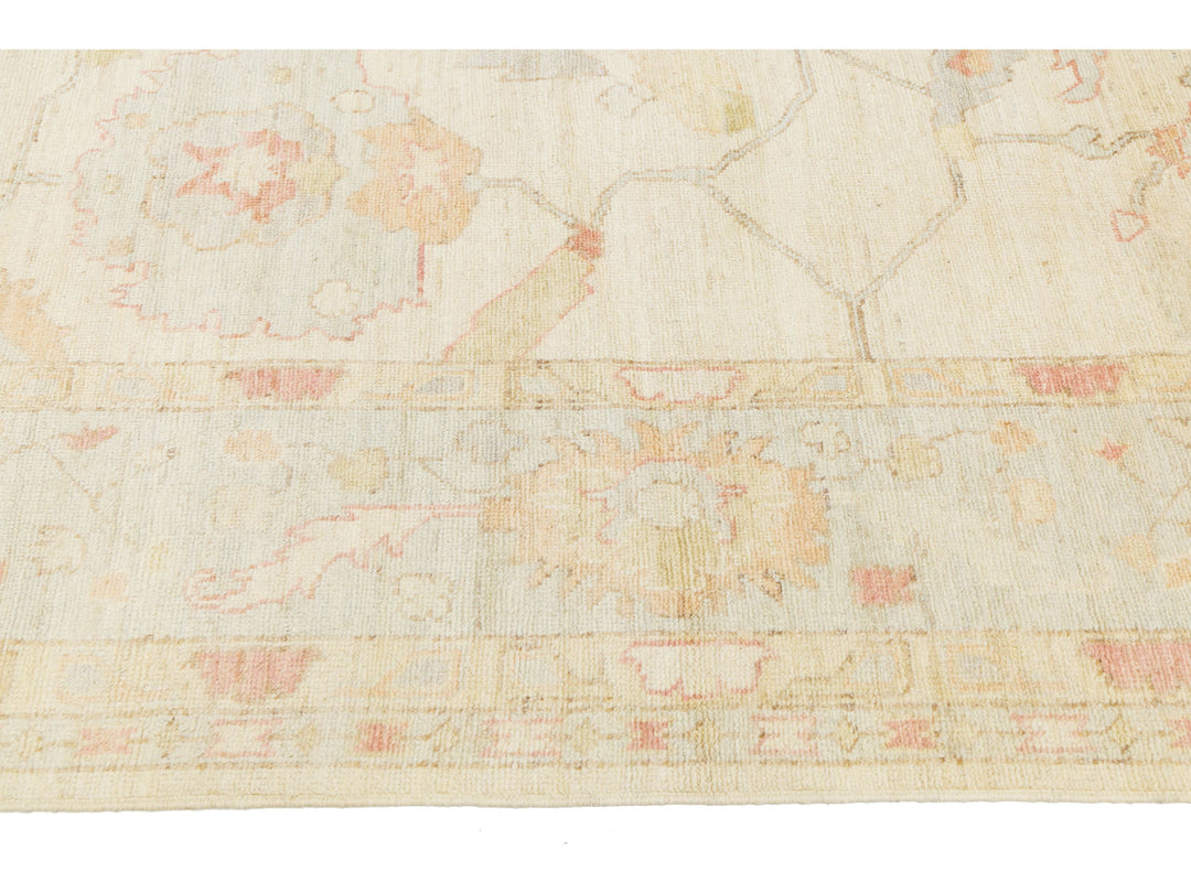 Modern Oushak Wool Rug 12 X 24
