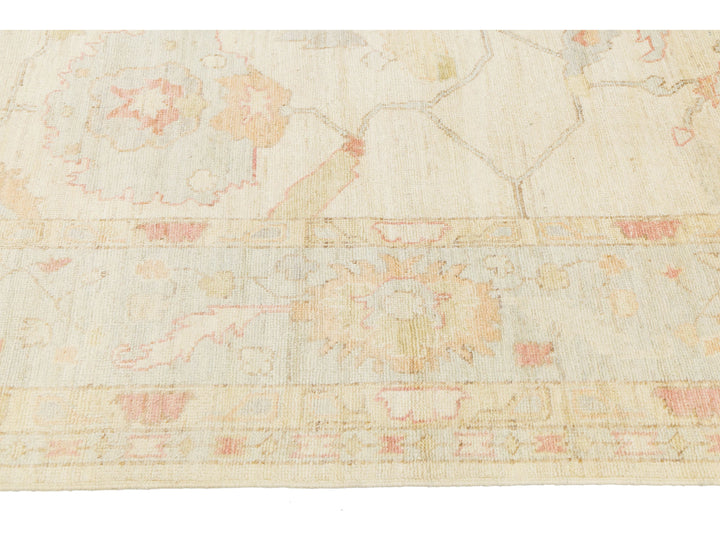 Modern Oushak Wool Rug 12 X 24