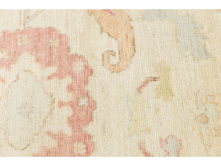 Modern Oushak Wool Rug 12 X 24