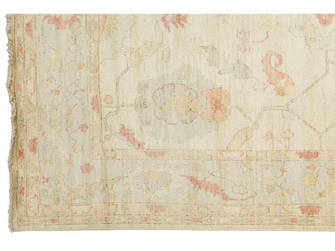 Modern Oushak Wool Rug 12 X 24