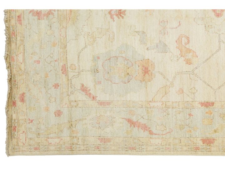 Modern Oushak Wool Rug 12 X 24