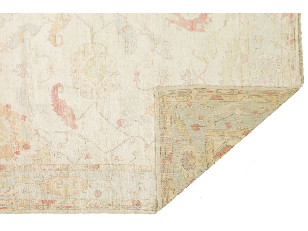 Modern Oushak Wool Rug 12 X 24