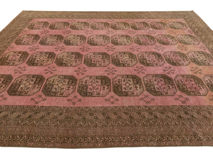 Antique Turkmen Wool Rug 10 X 12