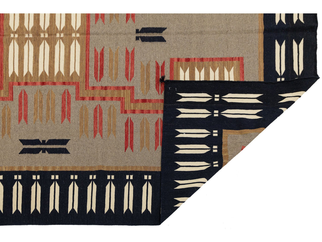 Modern Navajo Wool Rug 9 X 12