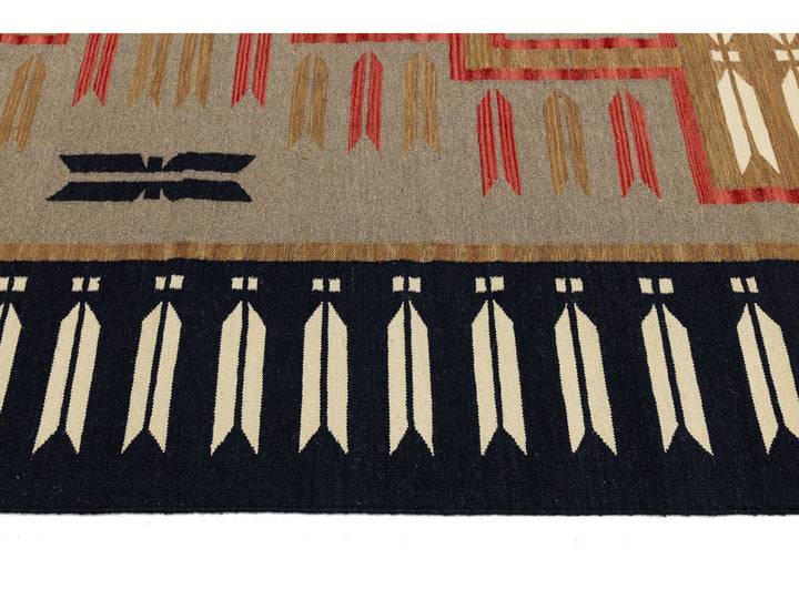 Modern Navajo Wool Rug 9 X 12