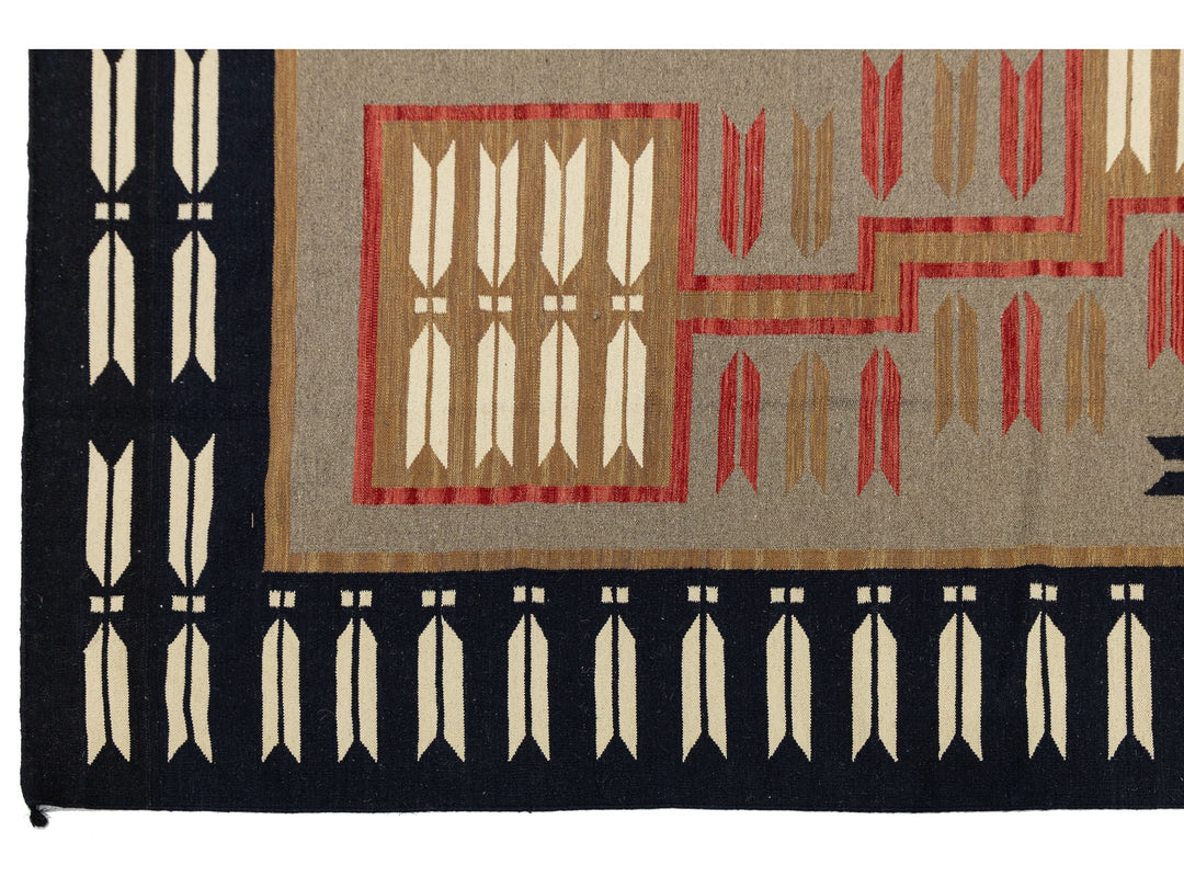 Modern Navajo Wool Rug 9 X 12