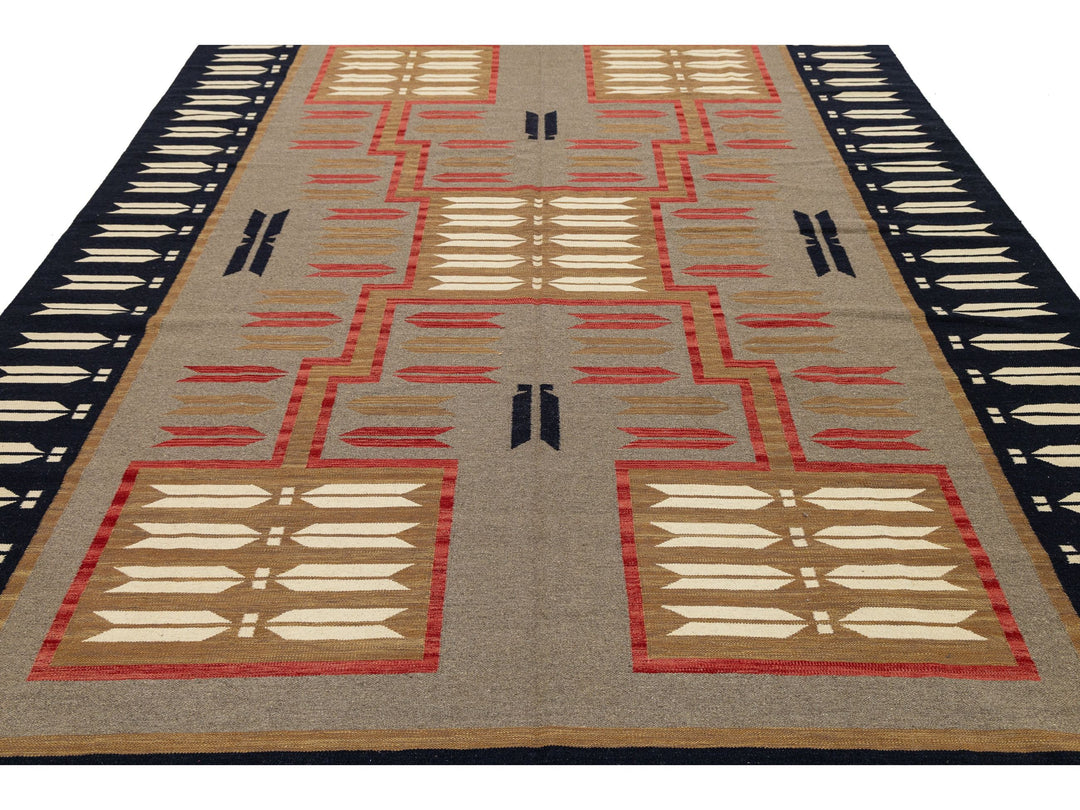Modern Navajo Wool Rug 9 X 12