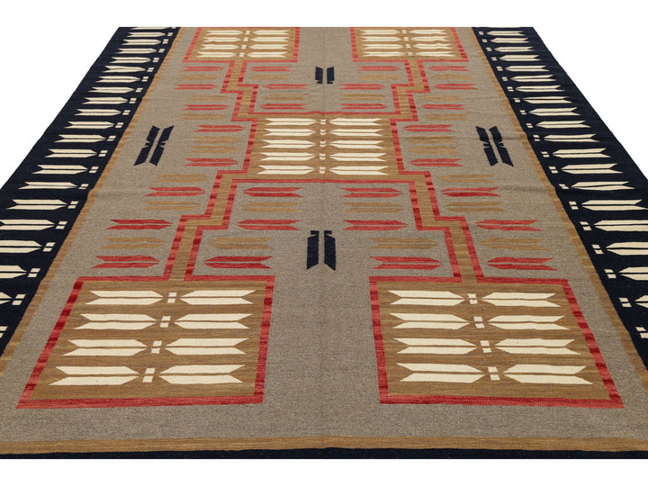 Modern Navajo Wool Rug 9 X 12